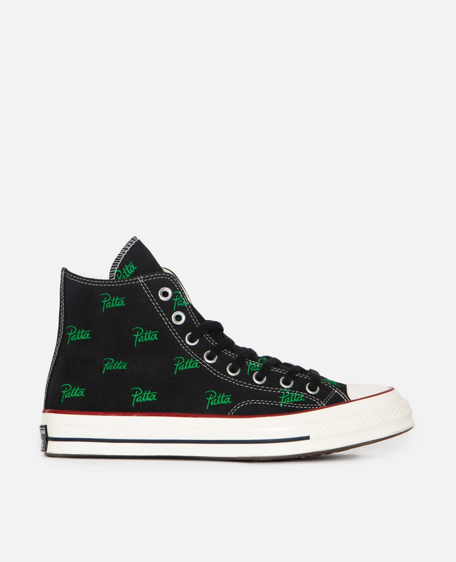 Patta x Converse Chuck 70 Hi (Black/Jolly Green) - Patta