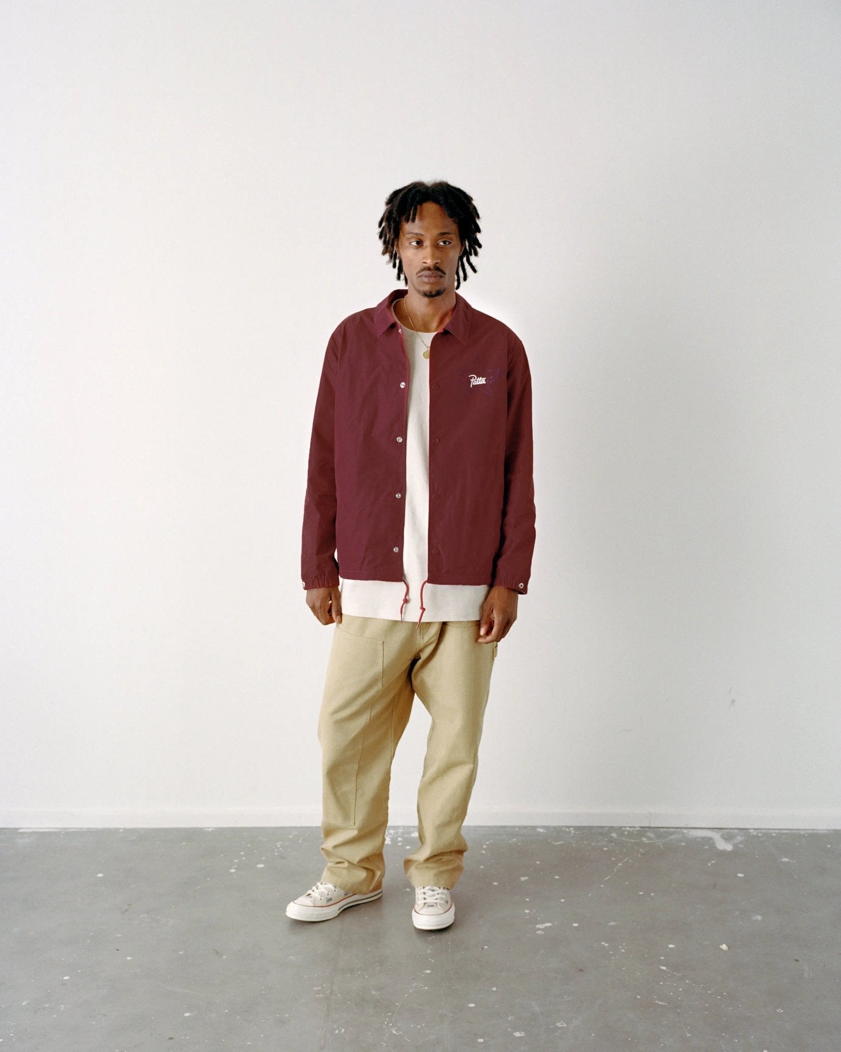 Patta x Converse Coaches Jacket (Garnet) - Patta