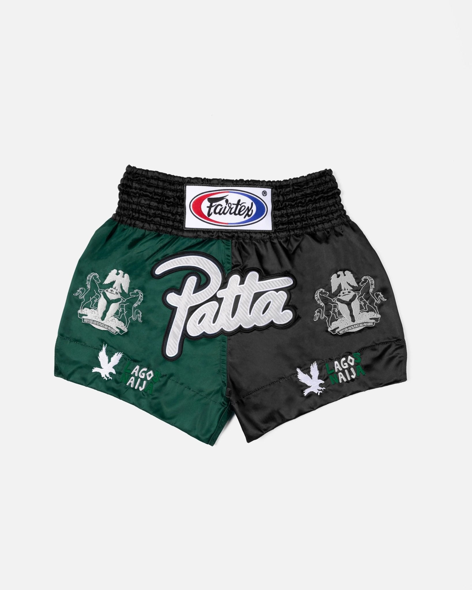 Patta x Fairtex Homecoming 2025 Muay Thai Shorts (Multi/Black/Green) - Patta