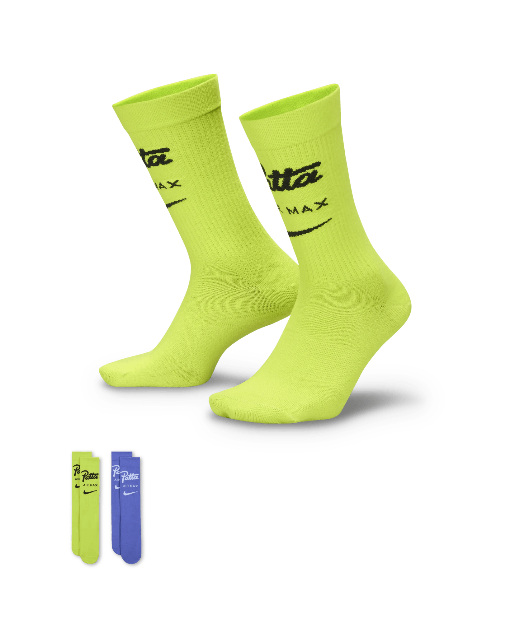 Patta x Nike Crew Socks 2-pack (Cyber/Sapphire) Patta