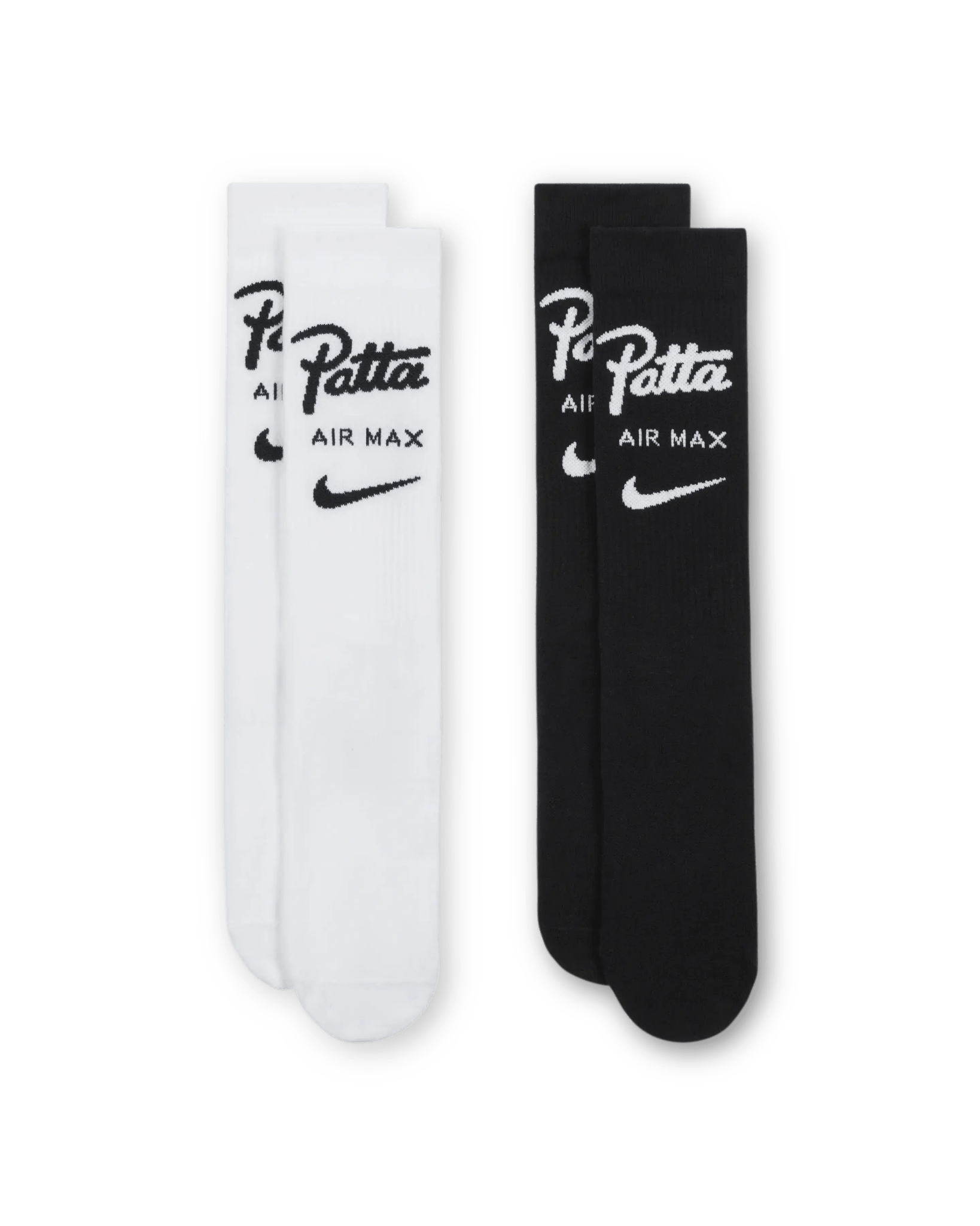レッグウェア Nike Patta Crew Socks (2 Pairs) 25-27cm Patta x Nike Crew Socks 2-pack (White/Black) - Patta