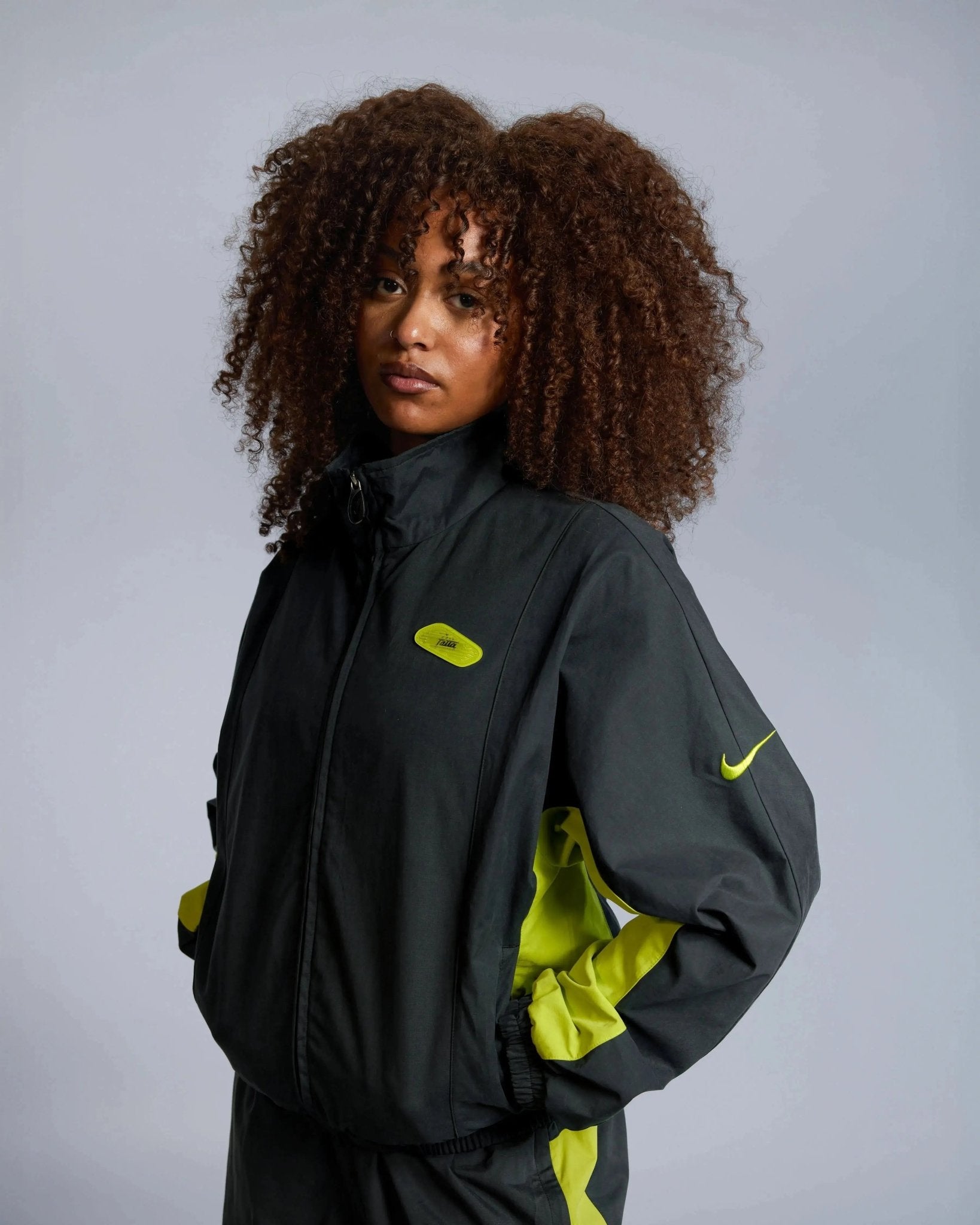 NIKE x Patta　Track Jacket　CYBER GREEN Patta x Nike NRG Track Jacket (Black/Cyber) - Patta