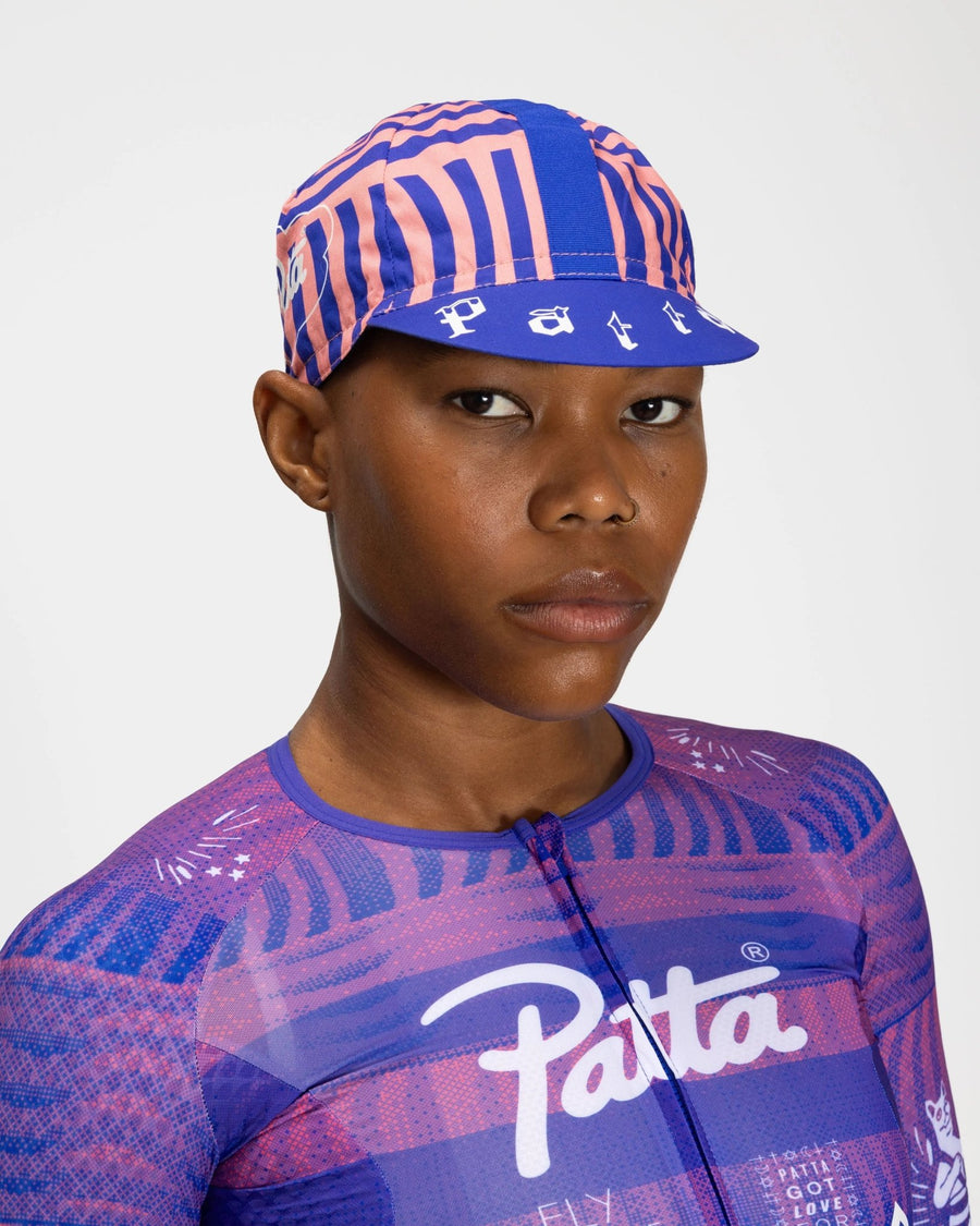 Patta x Rapha Cap II (Flamingo Pink/Royal Blue) - Patta