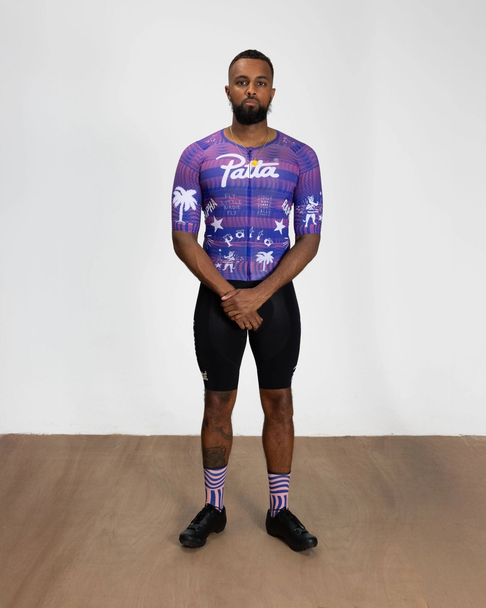 Patta x Rapha Men's Pro Team Aero Jersey (Flamingo Pink/Royal Blue) - Patta