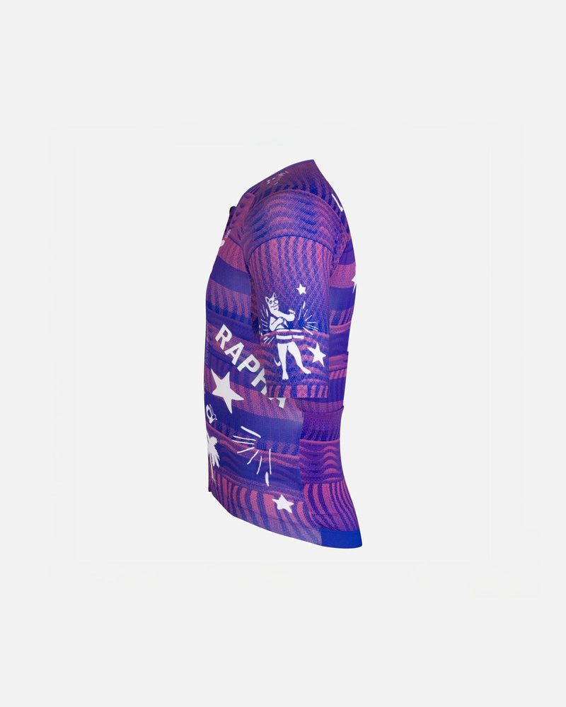 Patta x Rapha Men's Pro Team Aero Jersey (Flamingo Pink/Royal Blue) - Patta