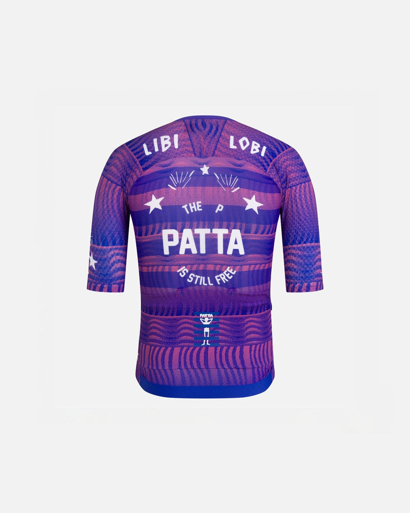 Patta x Rapha Men's Pro Team Aero Jersey (Flamingo Pink/Royal Blue) - Patta