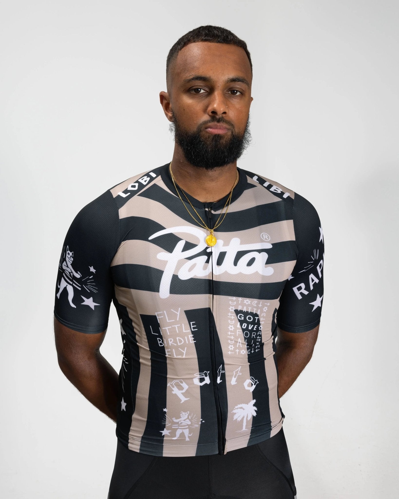 Patta x Rapha Men's Pro Team Training Jersey (Black/Stone) - Patta