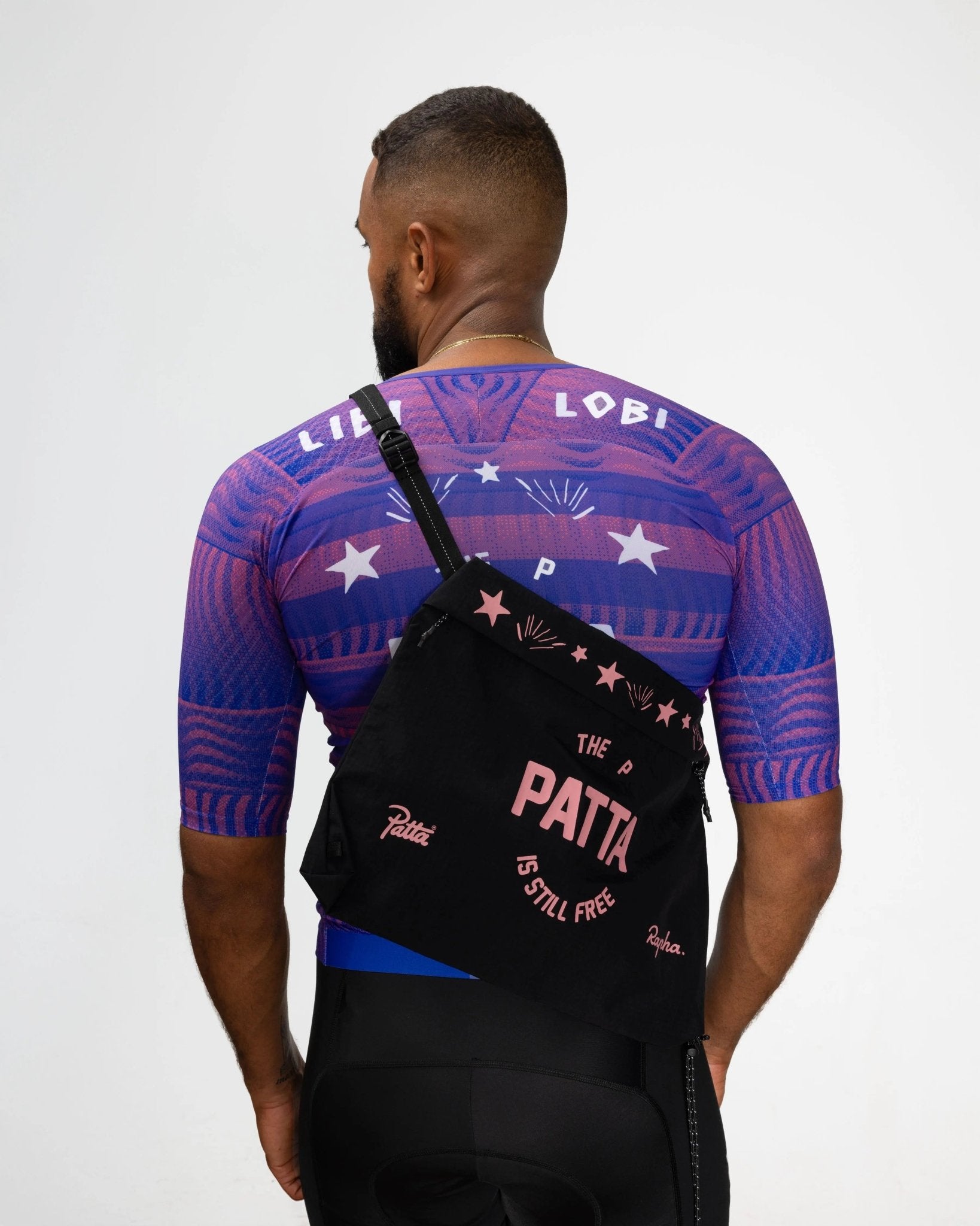 Patta x Rapha Tech Musette (Black/Pink) - Patta