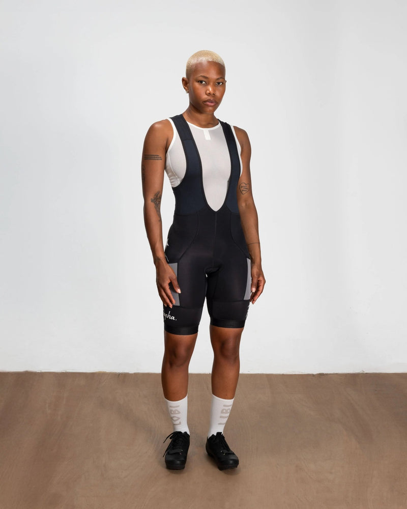 Patta x Rapha Women's Pro Team Cargo Bib Shorts (Black/Stone) - Patta