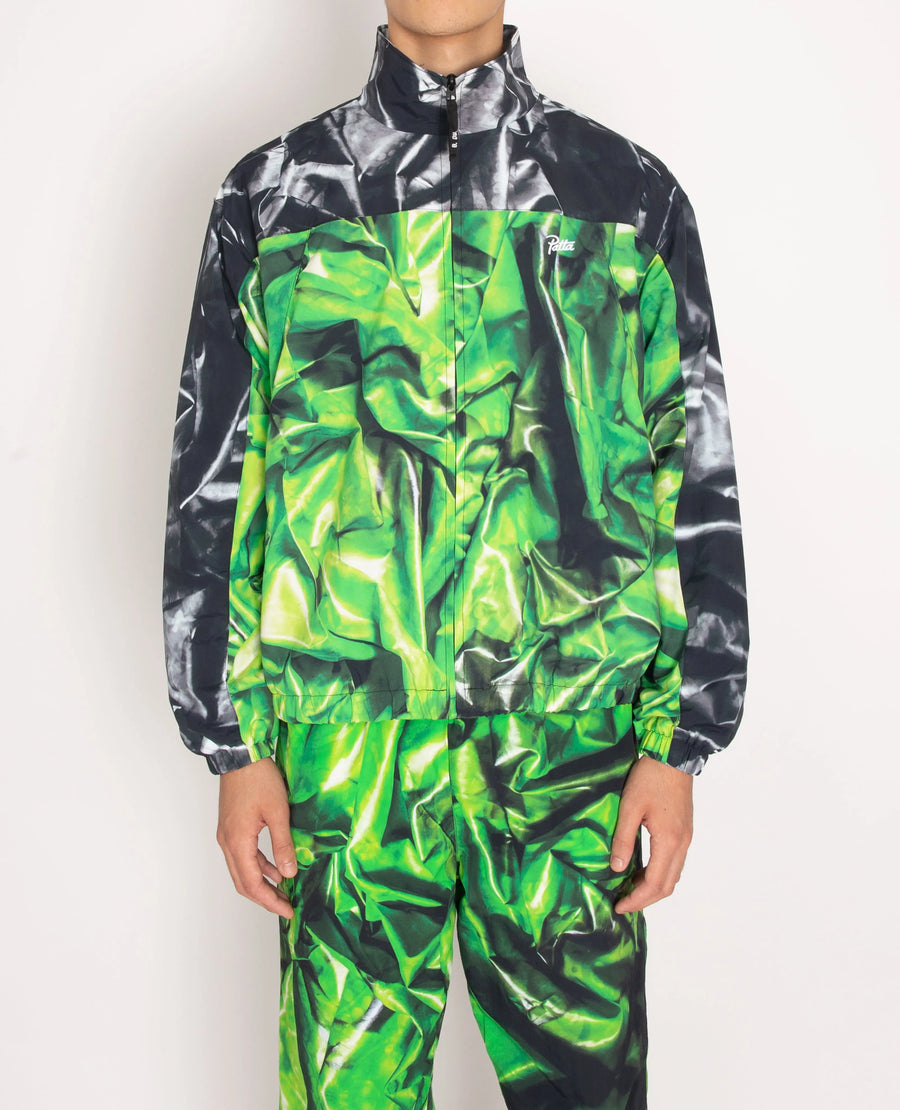 Patta x Bodil Ouedraogo Panelled Tracksuit (Green AOP/Grey AOP) Patta