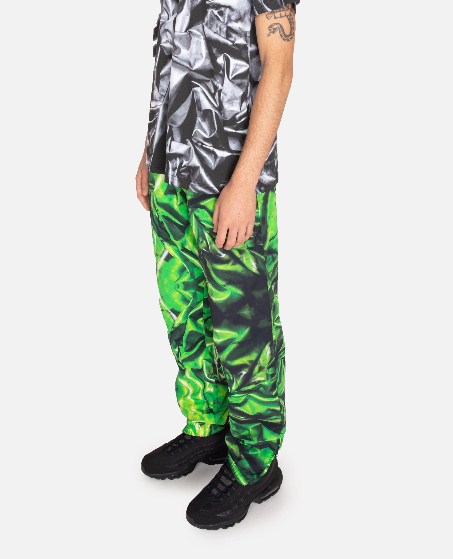 Patta x Bodil Ouedraogo Panelled Tracksuit (Green AOP/Grey AOP) Patta