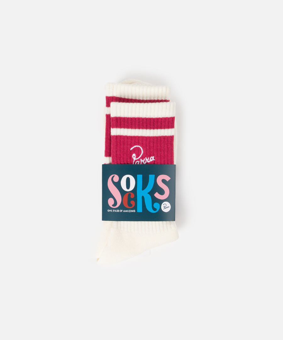 2 Tone Crew Socks (Pink)