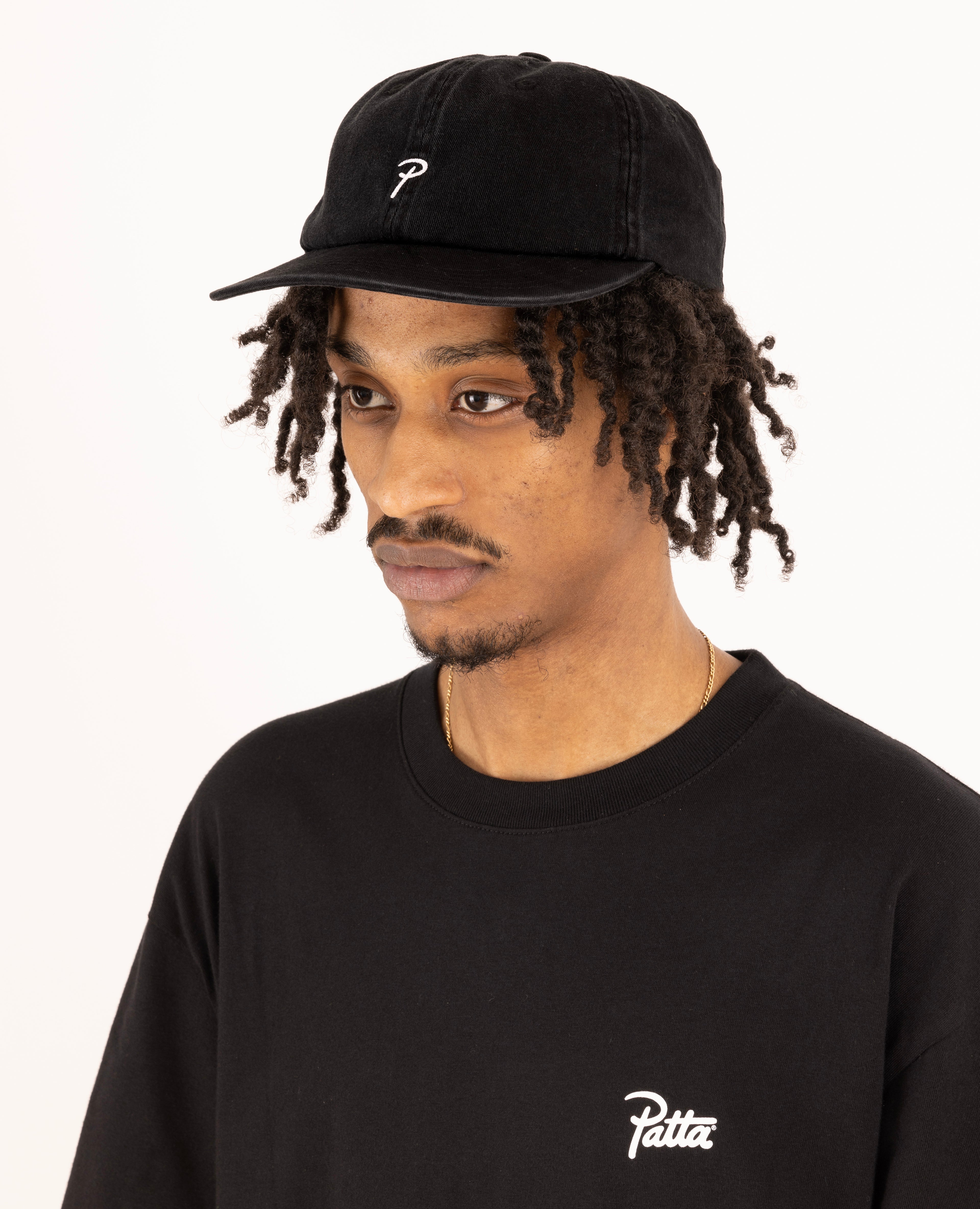 Patta Washed Script P Sports Cap (Raven)