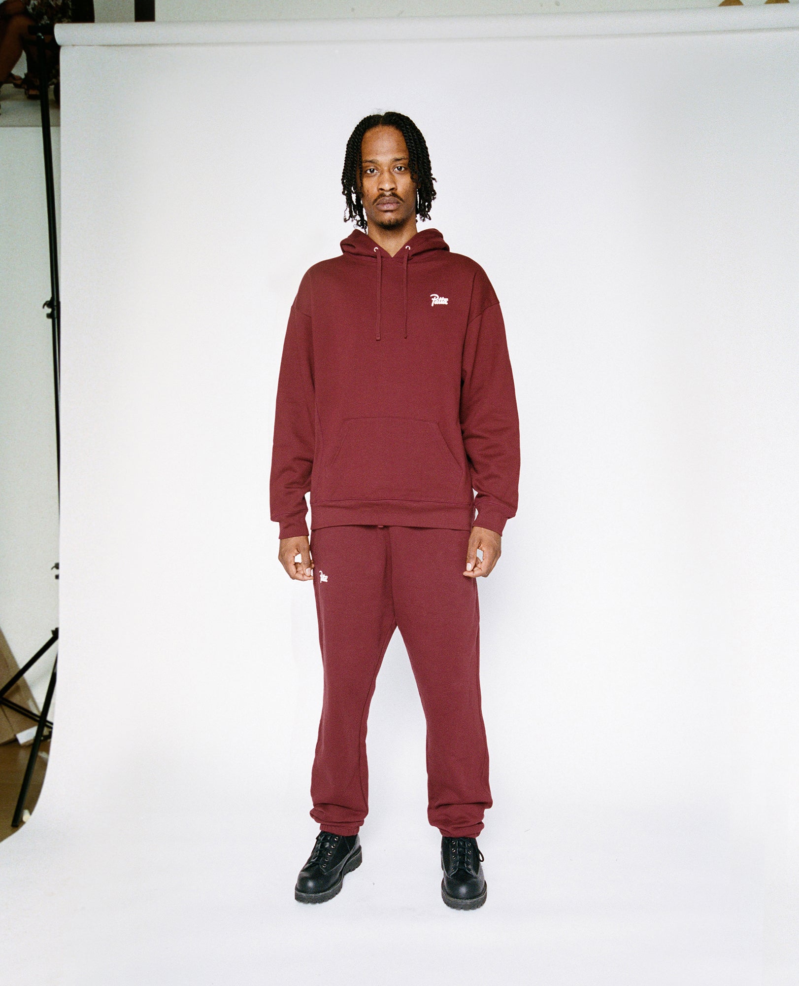 Patta Basic Hooded Sweater Tawny Port