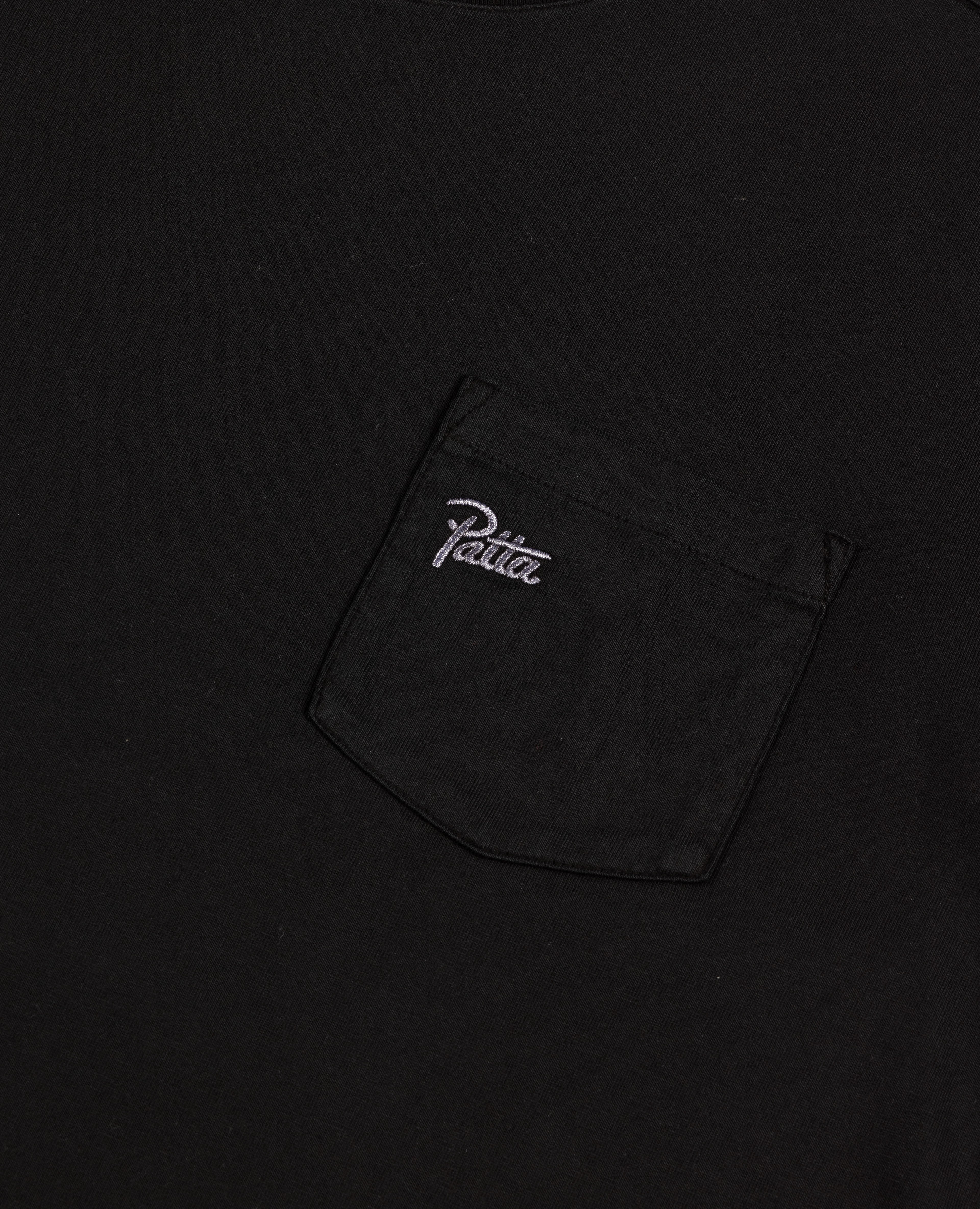 Patta Basic Washed Pocket Longsleeve T-Shirt (Black)