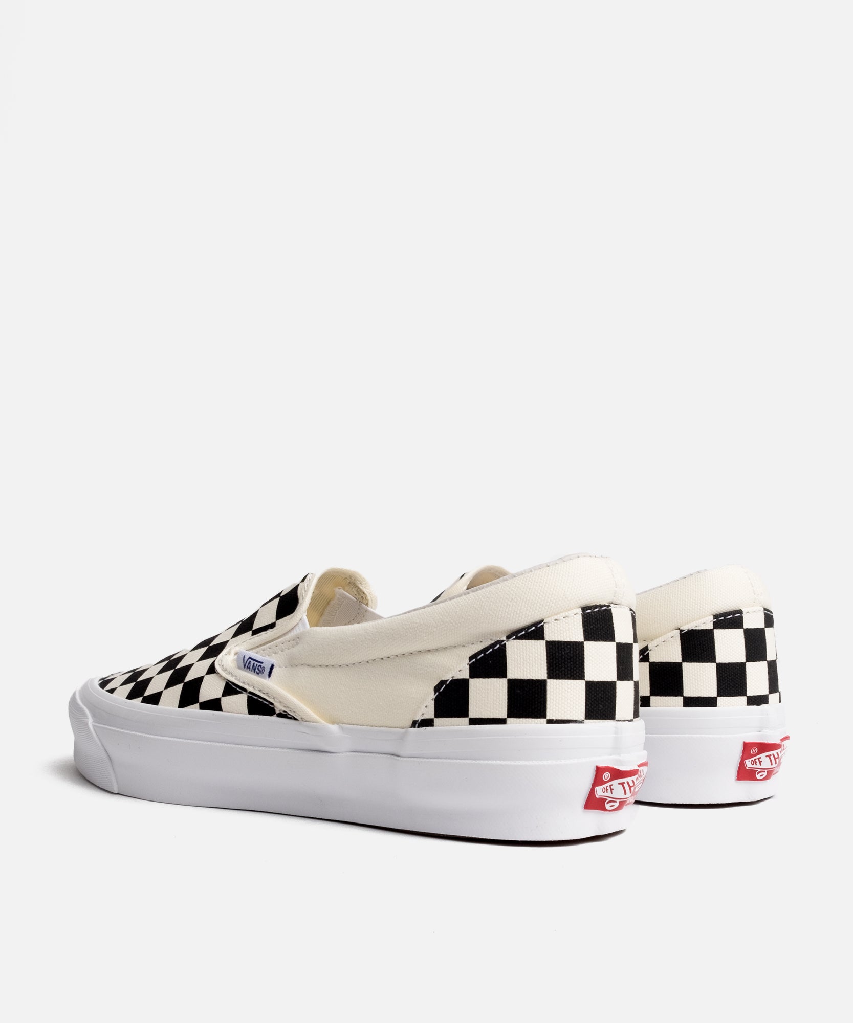 All white checkered clearance vans