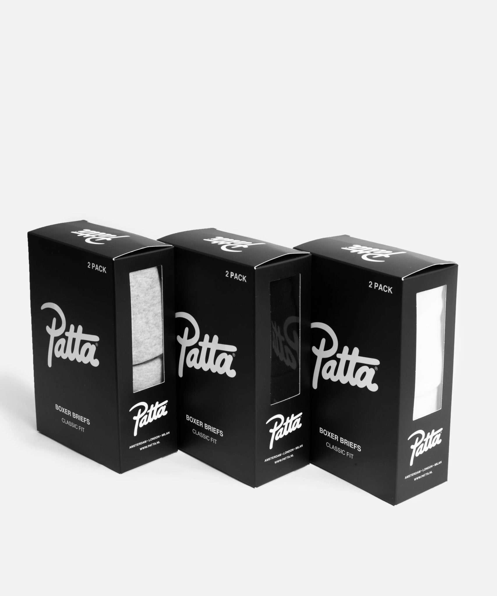 Patta Underwear Boxer Briefs 2 - Pack (Black) - Patta