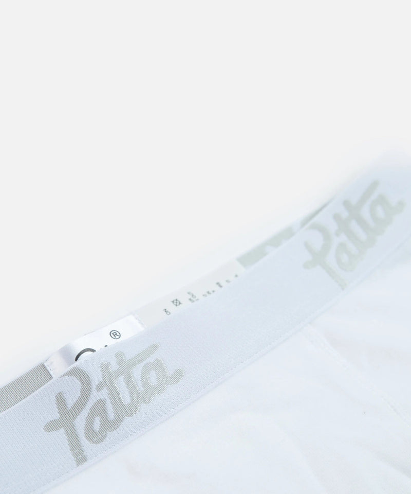 Patta Underwear Boxer Briefs 2 - Pack (White) - Patta