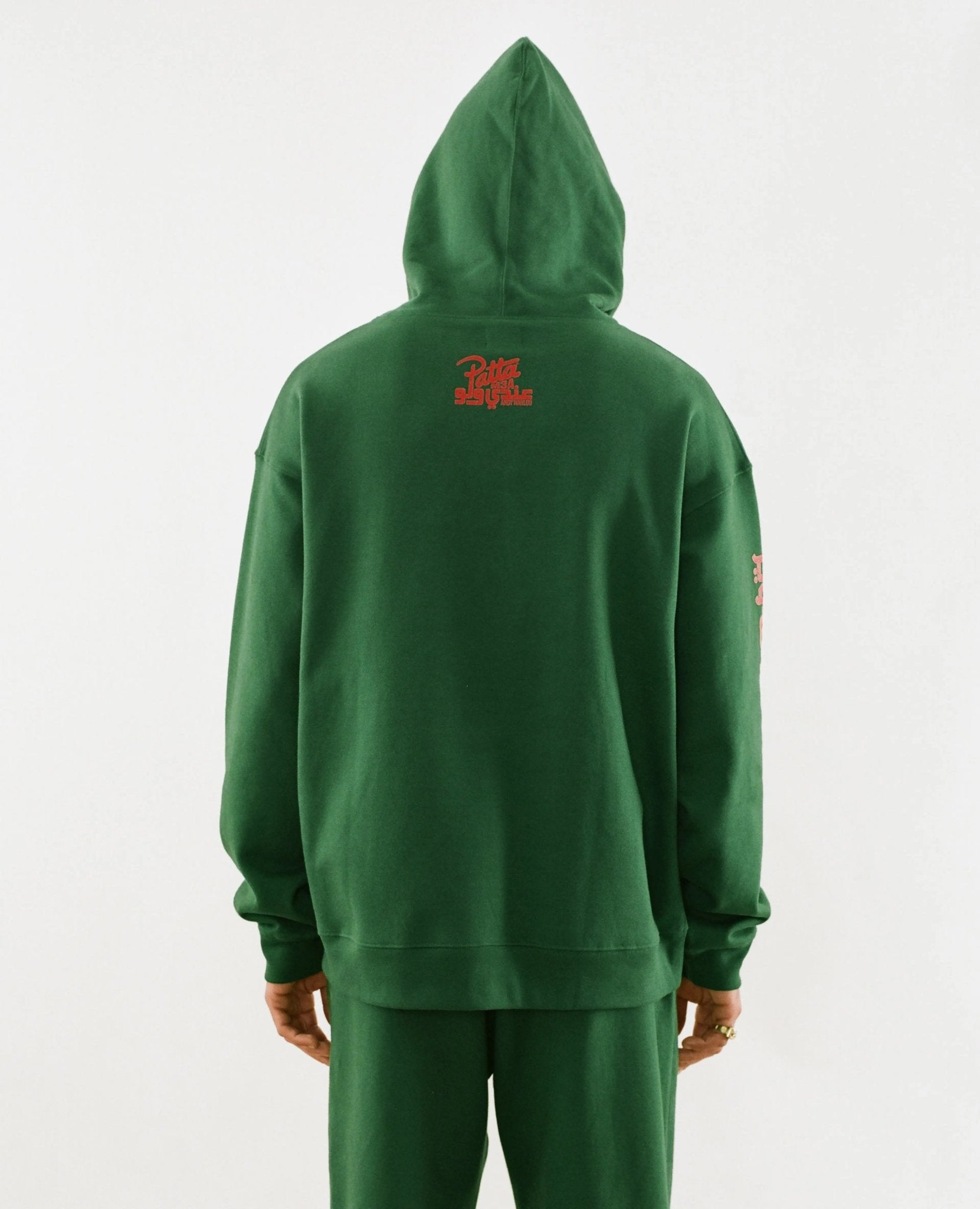 Patta x Andy Wahloo (Hassan Hajjaj) Script Logo Boxy Hooded Sweater (Eden) - Patta