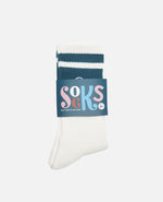 2 Tone Crew Socks (Green)